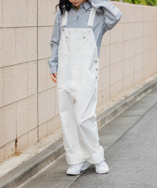 WEGO（ウィゴー）の「WEGO/ツイルオーバーオール（サロペット/オーバーオール・メンズ・ホワイト/ブラック/ダークグリーン/ベージュ・SMALL/MEDIUM/LARGE）」の12枚目の写真