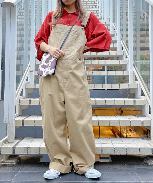 WEGO（ウィゴー）の「WEGO/ツイルオーバーオール（サロペット/オーバーオール・メンズ・ホワイト/ブラック/ダークグリーン/ベージュ・SMALL/MEDIUM/LARGE）」の18枚目の写真