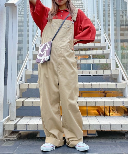 WEGO（ウィゴー）の「WEGO/ツイルオーバーオール（サロペット/オーバーオール・メンズ・ホワイト/ブラック/ダークグリーン/ベージュ・SMALL/MEDIUM/LARGE）」の19枚目の写真