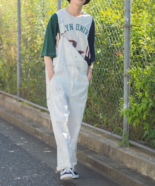 WEGO（ウィゴー）の「WEGO/ツイルオーバーオール（サロペット/オーバーオール・メンズ・ホワイト/ブラック/ダークグリーン/ベージュ・SMALL/MEDIUM/LARGE）」の14枚目の写真