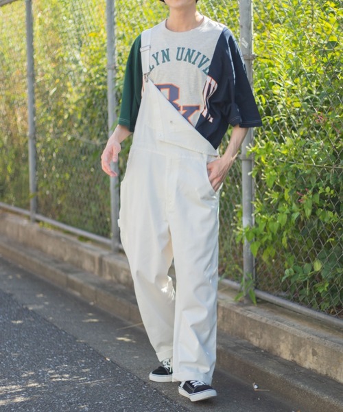 WEGO（ウィゴー）の「WEGO/ツイルオーバーオール（サロペット/オーバーオール・メンズ・ホワイト/ブラック/ダークグリーン/ベージュ・SMALL/MEDIUM/LARGE）」の15枚目の写真