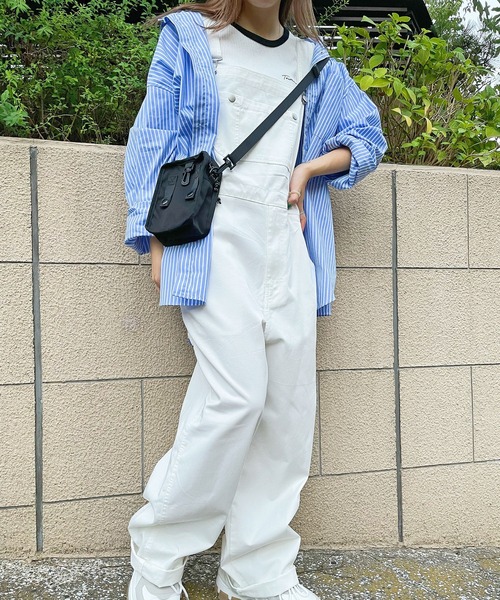 WEGO（ウィゴー）の「WEGO/ツイルオーバーオール（サロペット/オーバーオール・メンズ・ホワイト/ブラック/ダークグリーン/ベージュ・SMALL/MEDIUM/LARGE）」の8枚目の写真