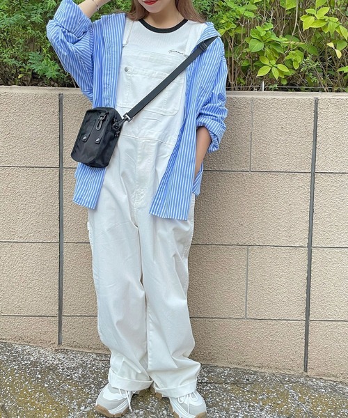 WEGO（ウィゴー）の「WEGO/ツイルオーバーオール（サロペット/オーバーオール・メンズ・ホワイト/ブラック/ダークグリーン/ベージュ・SMALL/MEDIUM/LARGE）」の9枚目の写真