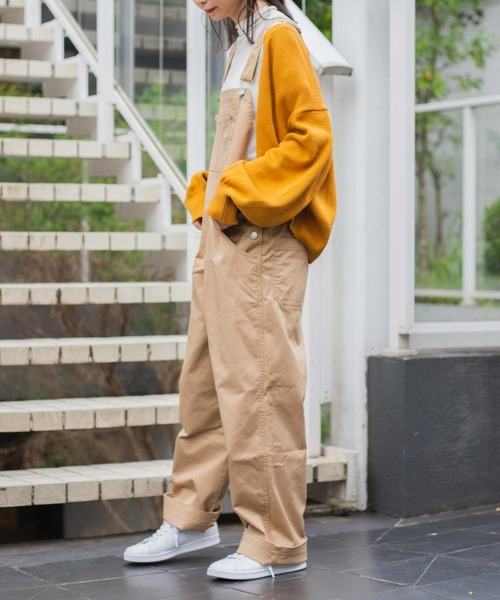 WEGO（ウィゴー）の「WEGO/ツイルオーバーオール（サロペット/オーバーオール・メンズ・ホワイト/ブラック/ダークグリーン/ベージュ・SMALL/MEDIUM/LARGE）」の7枚目の写真