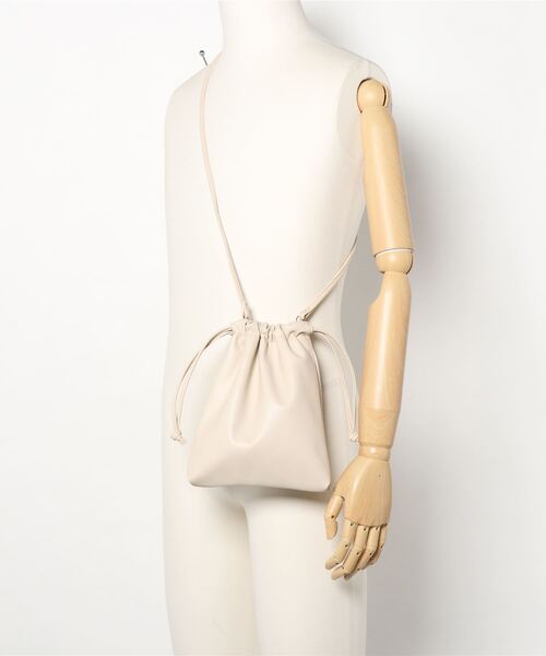 mimi toujours（ミミトゥジュール）の「巾着 バッグ リバーシブル 4way omom×mimi toujours（ショルダーバッグ・レディース・ベージュ/パープル・F）」の18枚目の写真