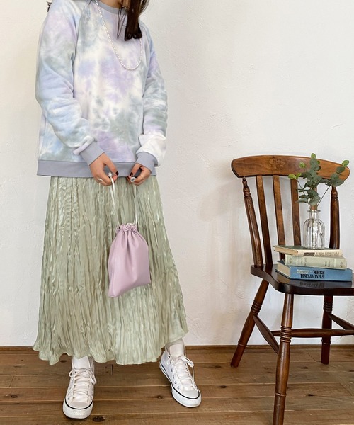 mimi toujours（ミミトゥジュール）の「巾着 バッグ リバーシブル 4way omom×mimi toujours（ショルダーバッグ・レディース・ベージュ/パープル・F）」の12枚目の写真