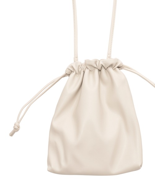 mimi toujours（ミミトゥジュール）の「巾着 バッグ リバーシブル 4way omom×mimi toujours（ショルダーバッグ・レディース・ベージュ/パープル・F）」の13枚目の写真