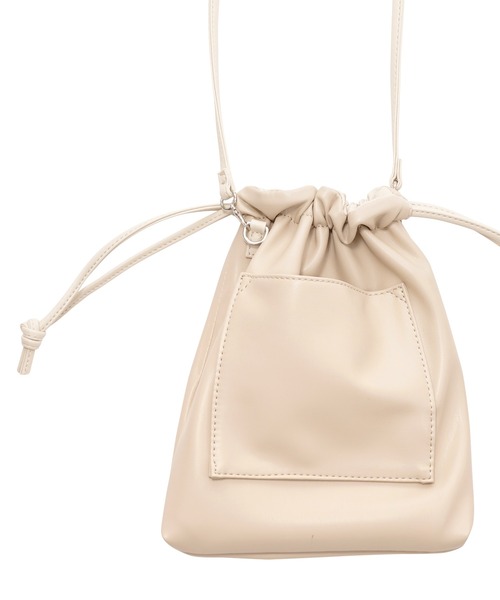 mimi toujours（ミミトゥジュール）の「巾着 バッグ リバーシブル 4way omom×mimi toujours（ショルダーバッグ・レディース・ベージュ/パープル・F）」の10枚目の写真