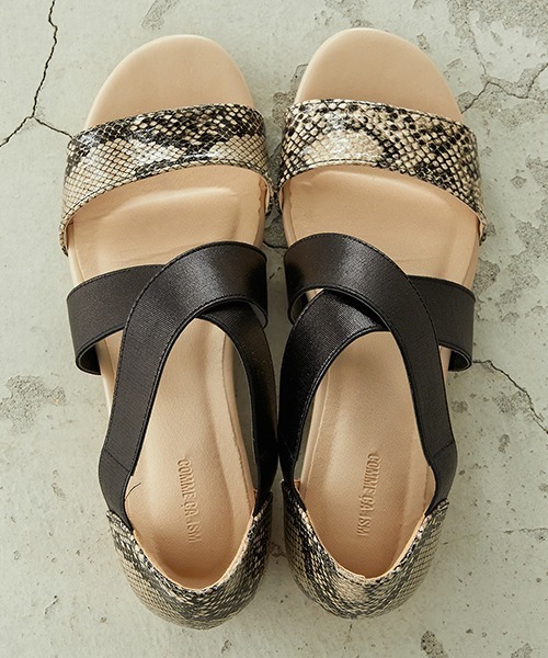 COMME CA ISM（コムサイズム）の「クロスゴム サンダル（サンダル・レディース・パイソン/ブラウン/ブラック・23.5cm/24.5cm）」の14枚目の写真