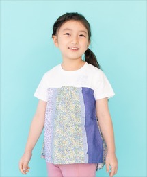 RAGMART | パッチワークチュニックＴシャツ 花柄 ストライプ フリル(Tシャツ/カットソー)
