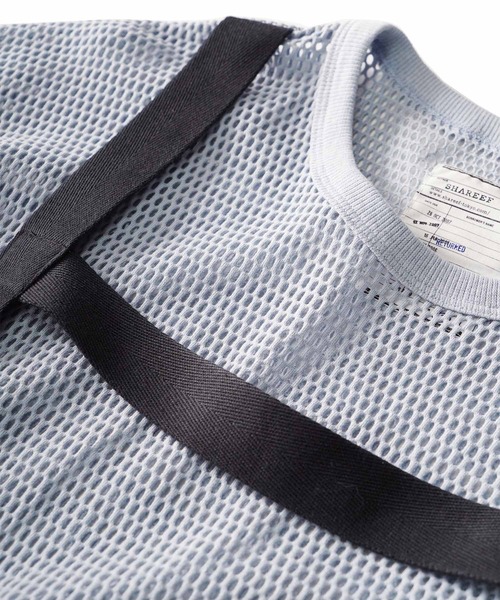 SHAREEF（シャリーフ）の「MESH JERSEY L/S PULLOVER（Tシャツ/カットソー・メンズ・グレイッシュブルー/ブラック/グレー・3/1/2）」の6枚目の写真