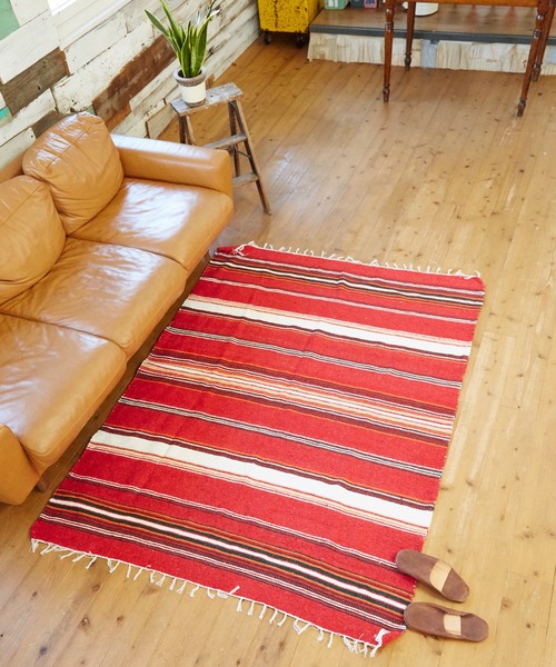 チャイハネ(チャイハネ)の「【チャイハネ】-HAND WOVEN RUGS- ティパール大判ラグマット(ラグ/マット・レディース・ベージュ/グレー/レッド/ターコイズブルー・FREE)」の6枚目の写真