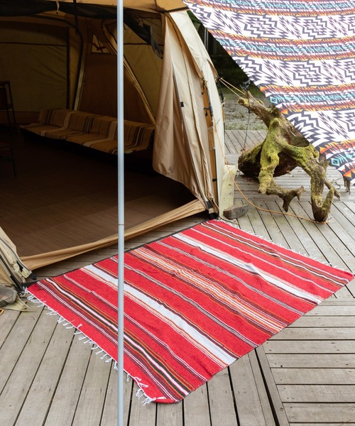 チャイハネ(チャイハネ)の「【チャイハネ】-HAND WOVEN RUGS- ティパール大判ラグマット(ラグ/マット・レディース・ベージュ/グレー/レッド/ターコイズブルー・FREE)」の8枚目の写真