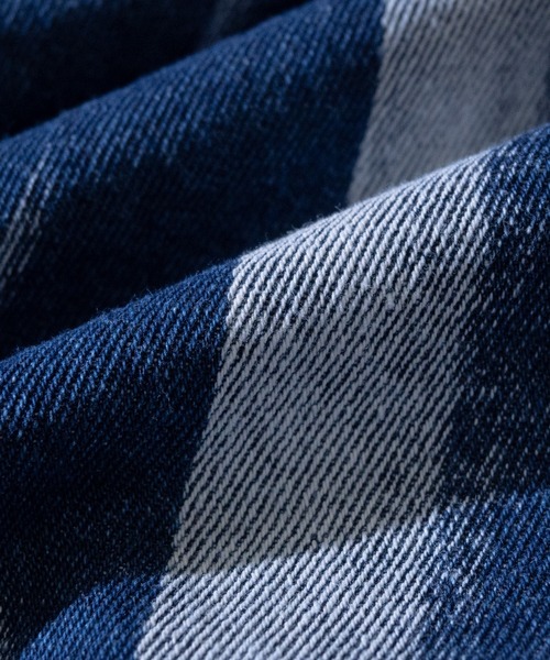 JOHN'S CLOSET（ジョンズクローゼット）の「【i】ブリーチデニムショート丈ジャケット（デニムジャケット・メンズ・ブルー/ブラック・LARGE/MEDIUM）」の8枚目の写真