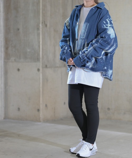 JOHN'S CLOSET（ジョンズクローゼット）の「【i】ブリーチデニムショート丈ジャケット（デニムジャケット・メンズ・ブルー/ブラック・LARGE/MEDIUM）」の15枚目の写真