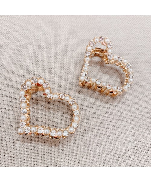 lilLilly(リルリリー)の「ハートヘアクリップ(バレッタ/ヘアクリップ・レディース・その他/ストーン・FREE)」の5枚目の写真