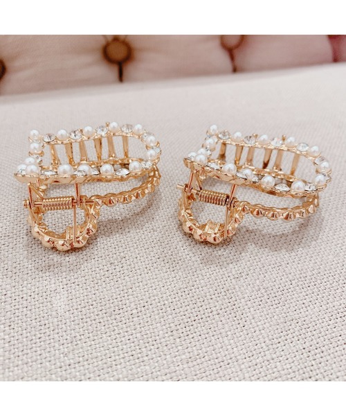 lilLilly(リルリリー)の「ハートヘアクリップ(バレッタ/ヘアクリップ・レディース・その他/ストーン・FREE)」の4枚目の写真