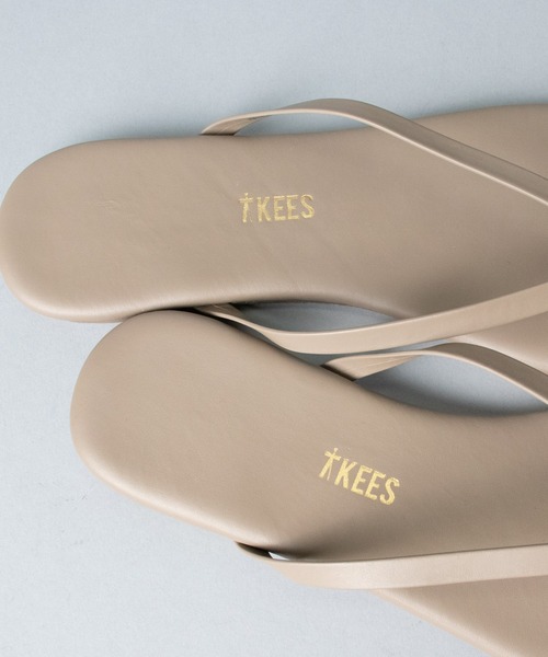 TKEES(ティキーズ)の「【 TKEES / ティキーズ 】 LINERS レザービーチサンダル(サンダル・レディース・ベージュ/ブラック・6/7/5/8)」の5枚目の写真