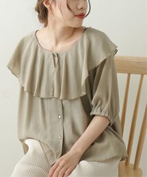 RAY CASSIN | 楊柳ラッフルカラーブラウス(シャツ/ブラウス)