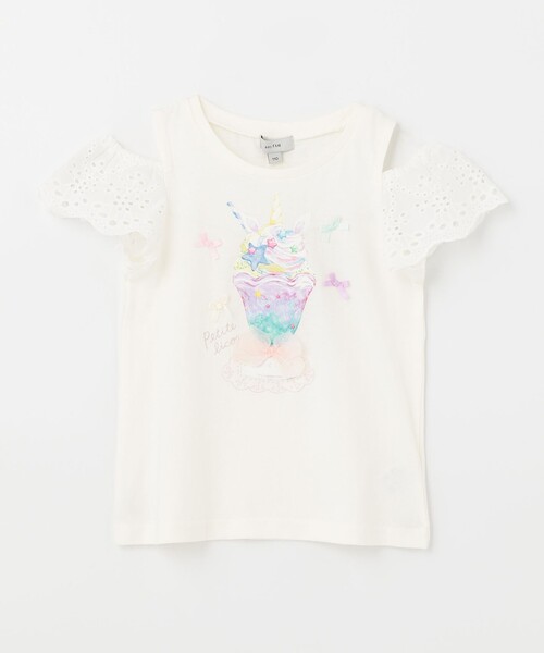 ANY(エニィ)の「接触冷感オンオフショルダー Tシャツ(Tシャツ/カットソー・キッズ・ライトグリーン系/アイボリー系/ライラック系・100/130/110/120)」の10枚目の写真