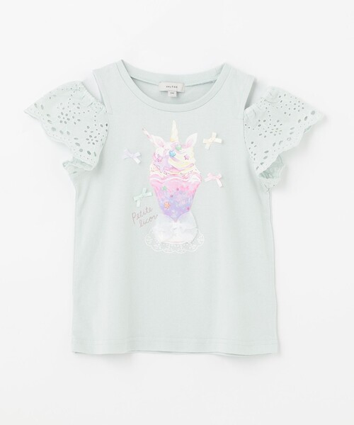 ANY(エニィ)の「接触冷感オンオフショルダー Tシャツ(Tシャツ/カットソー・キッズ・ライトグリーン系/アイボリー系/ライラック系・100/130/110/120)」の12枚目の写真