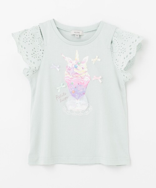 ANY(エニィ)の「接触冷感オンオフショルダー Tシャツ(Tシャツ/カットソー・キッズ・ライトグリーン系/アイボリー系/ライラック系・100/130/110/120)」の20枚目の写真