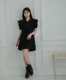 ANDGEEBEE | ラッフルフリルシャツワンピ(シャツワンピース)