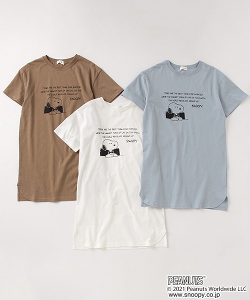 b・ROOM(ビールーム)の「【PEANUTS】スヌーピービッグTシャツワンピース(ワンピース・キッズ・ブルーグレー/ベージュ/オフホワイト・120cm/90cm/100cm/130cm/110cm)」の13枚目の写真
