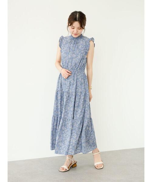 ELENCARE DUE（エレンカーレデュエ）の「・ELENCARE DUE　フラワーｐｔティアードワンピ＊（ワンピース・レディース・ブラック/ブルー/グリーン/アイボリー・FREE）」の8枚目の写真