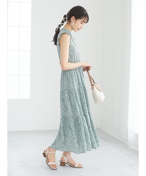 ELENCARE DUE（エレンカーレデュエ）の「・ELENCARE DUE　フラワーｐｔティアードワンピ＊（ワンピース・レディース・ブラック/ブルー/グリーン/アイボリー・FREE）」の11枚目の写真