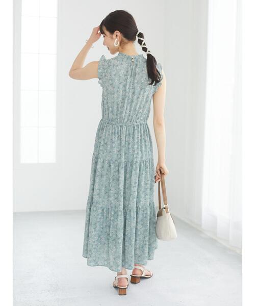 ELENCARE DUE（エレンカーレデュエ）の「・ELENCARE DUE　フラワーｐｔティアードワンピ＊（ワンピース・レディース・ブラック/ブルー/グリーン/アイボリー・FREE）」の12枚目の写真