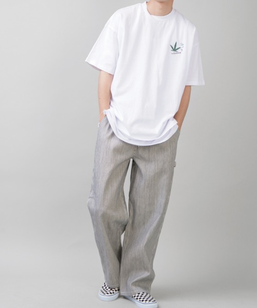 SPINNS（スピンズ）の「ヒッコリーワイドデニムペインターパンツ（その他パンツ・メンズ・ブルー系その他/ホワイト×ネイビー・M/L）」の17枚目の写真