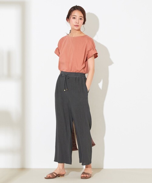 ANY SIS(エニィスィス)の「【NAIL HOLICコラボ】タックスリーブ Tシャツ(Tシャツ/カットソー・レディース・ホワイト系/ブラック系/ベージュ系/ベージュ系1/ネイビー系1/ライラック系/パイングリーン系/オレンジ系・2)」の17枚目の写真