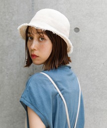 編みたてバケットハット＊