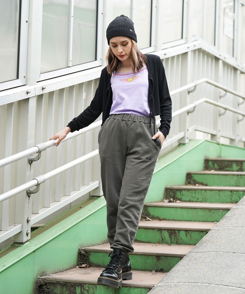 X-girl（エックスガール）の「PIGMENT-DYED SWEAT PANTS（スウェットパンツ・レディース・ブラック/ライトブルー/ホワイト・MEDIUM/SMALL）」の8枚目の写真