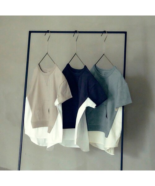 BREEZE（ブリーズ）の「WEB限定 布帛ドッキングTシャツ（Tシャツ/カットソー・キッズ・ブラック/ブルー/アイボリー・130/140/80/120/90/100/110）」の13枚目の写真