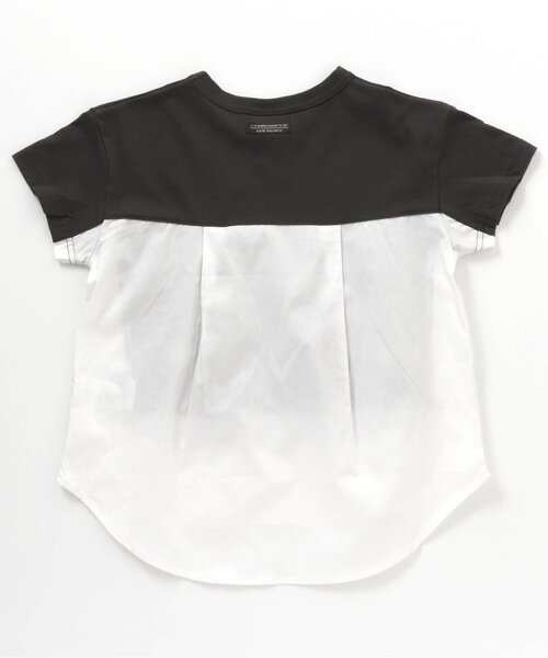 BREEZE（ブリーズ）の「WEB限定 布帛ドッキングTシャツ（Tシャツ/カットソー・キッズ・ブラック/ブルー/アイボリー・130/140/80/120/90/100/110）」の12枚目の写真