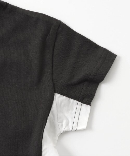 BREEZE（ブリーズ）の「WEB限定 布帛ドッキングTシャツ（Tシャツ/カットソー・キッズ・ブラック/ブルー/アイボリー・130/140/80/120/90/100/110）」の7枚目の写真