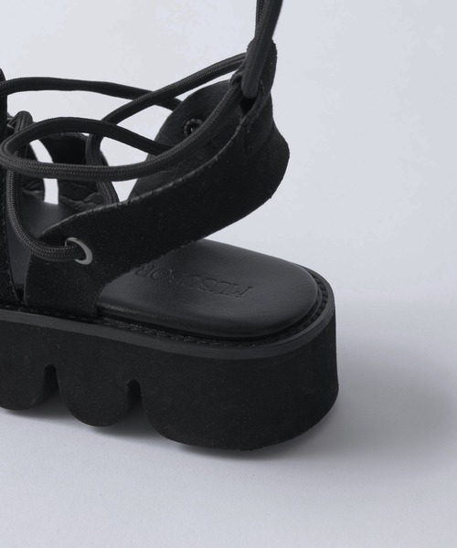 musubore（ムスボレ）の「波ソールレースアップサンダル（サンダル・レディース・ブラック・S/M/L）」の18枚目の写真