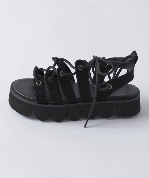 musubore（ムスボレ）の「波ソールレースアップサンダル（サンダル・レディース・ブラック・S/M/L）」の16枚目の写真