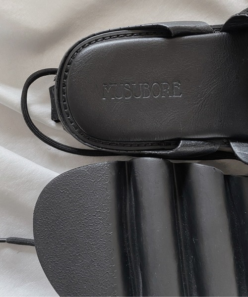 musubore（ムスボレ）の「波ソールレースアップサンダル（サンダル・レディース・ブラック・S/M/L）」の20枚目の写真