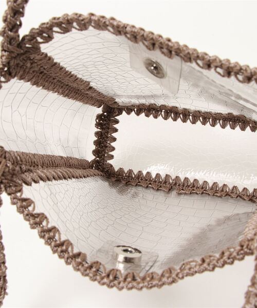 cepo(セポ)の「クリアアミコミバッグ(ハンドバッグ・レディース・クリア/ブラウン・FREE)」の3枚目の写真