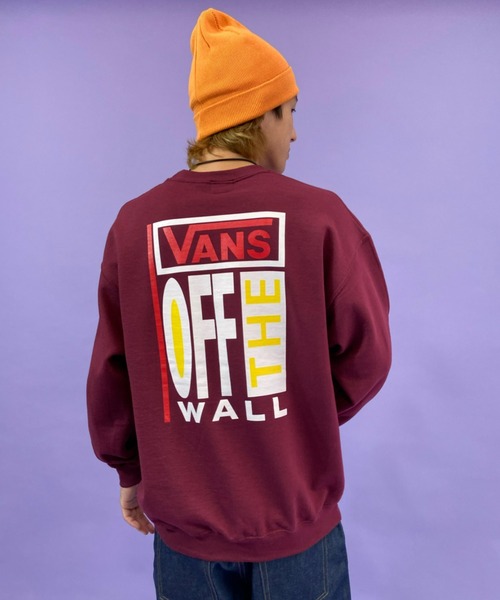 VANS（バンズ）の「VANS/バンズ　ルーズシルエット　バックプリントスウェット 121K1040100（スウェット・メンズ・ベージュ/ブラック/レッド・S/M/L/XL）」の3枚目の写真