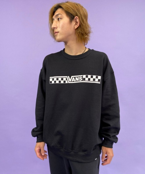 VANS（バンズ）の「VANS/バンズ　ルーズシルエット　バックプリントスウェット 121K1040100（スウェット・メンズ・ベージュ/ブラック/レッド・S/M/L/XL）」の4枚目の写真