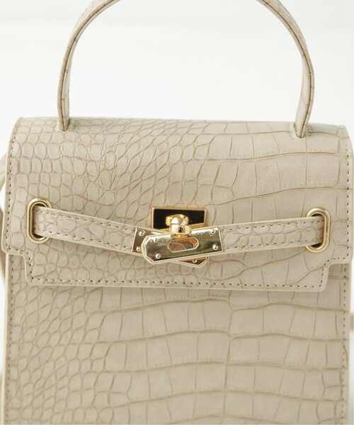 RAY CASSIN(レイカズン)の「型押し2WAYショルダーバッグ(ショルダーバッグ・レディース・ブラック/パープル/キナリ・FREE)」の7枚目の写真