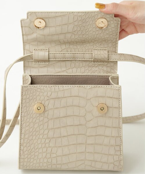 RAY CASSIN(レイカズン)の「型押し2WAYショルダーバッグ(ショルダーバッグ・レディース・ブラック/パープル/キナリ・FREE)」の8枚目の写真