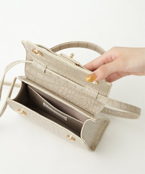 RAY CASSIN(レイカズン)の「型押し2WAYショルダーバッグ(ショルダーバッグ・レディース・ブラック/パープル/キナリ・FREE)」の11枚目の写真