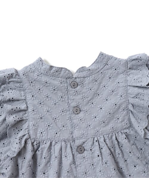 apres les cours（アプレレクール）の「WEB限定 スタンドカラーレースブラウス（シャツ/ブラウス・キッズ・アイボリー/サックスブルー・140/80/110/90/120/100/130）」の7枚目の写真