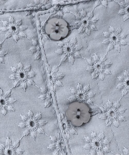 apres les cours（アプレレクール）の「WEB限定 スタンドカラーレースブラウス（シャツ/ブラウス・キッズ・アイボリー/サックスブルー・140/80/110/90/120/100/130）」の11枚目の写真