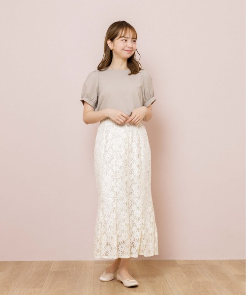 flower（フラワー）の「シンプルレディハーフブラウス（シャツ/ブラウス・レディース・ホワイト/ベージュ・FREE）」の18枚目の写真